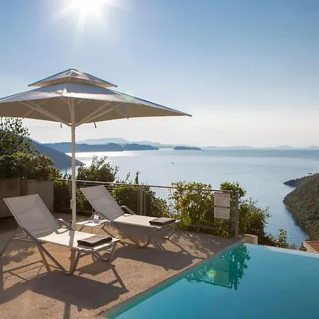 Villa Posidonia Of Blue Caves Complex With Perfect View & Salt Water Pool *