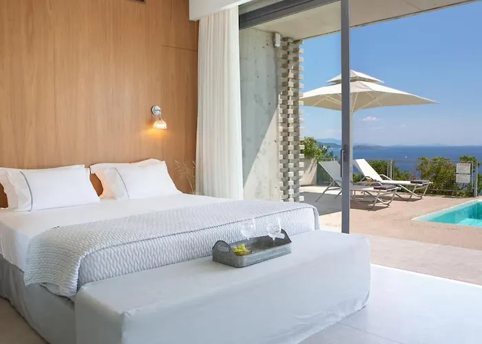 Posidonia Of Blue Caves Complex With Perfect View & Salt Water Pool Villa *