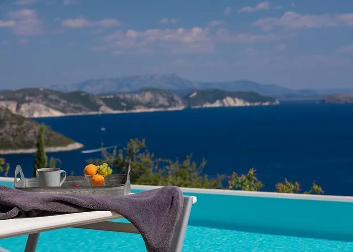 Posidonia Of Blue Caves Complex With Perfect View & Salt Water Pool Villa