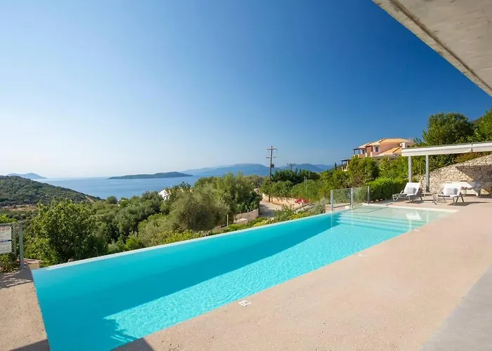 Villa Posidonia Of Blue Caves Complex With Perfect View & Salt Water Pool *