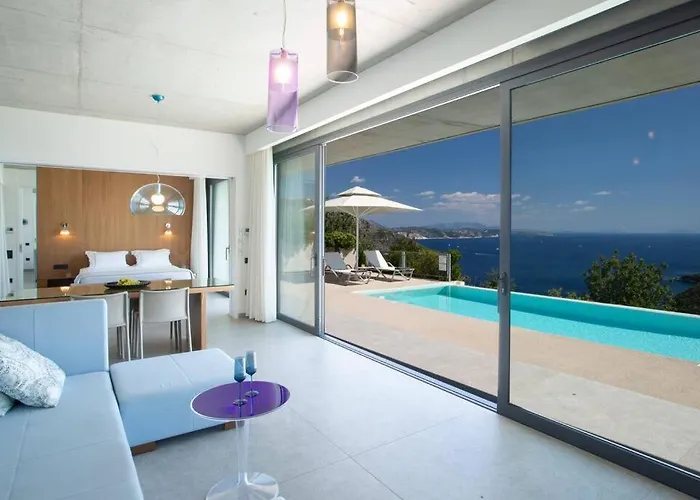 Posidonia Of Blue Caves Complex With Perfect View & Salt Water Pool Villa *